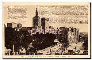Bild des Verkufers fr Carte Postale Ancienne Avignon Catherdrale Notre Dame Des Doms Et Palais Des Papes zum Verkauf von CPAPHIL