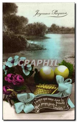 Bild des Verkufers fr Carte Postale Ancienne Fantaisie Pques oeufs zum Verkauf von CPAPHIL