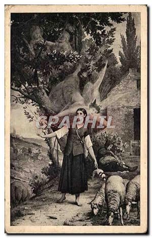 Seller image for Carte Postale Ancienne Fantaisie Paris Vision de Jeanne d'arc Lenepveu for sale by CPAPHIL