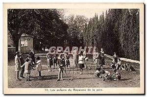 Carte Postale Ancienne Les Enfants Du Royaume de la Paix Croquet