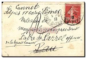 Seller image for Petite lettre Semeuse 10c pour Monsieur le Premier President Fabre de Parref a Pau cannet for sale by CPAPHIL