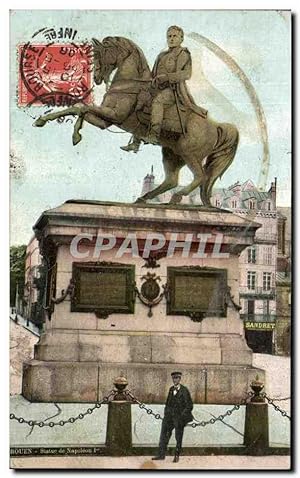 Seller image for Carte Postale Ancienne Rouen statue de Napoleon 1er for sale by CPAPHIL