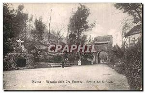 Bild des Verkufers fr Carte Postale Ancienne Italie Roma Abbazia delle Tre Fontaine Grotta del S Cuore zum Verkauf von CPAPHIL