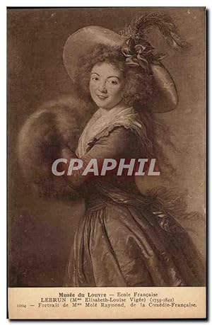 Image du vendeur pour Carte Postale Ancienne Fantaisie Femme Musee du Louvre Lebrun Portrait de Mme mole Raymond de la Comedie franaise mis en vente par CPAPHIL