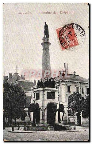 Bild des Verkufers fr Carte Postale Ancienne Chambery Foutaine des Elephants zum Verkauf von CPAPHIL