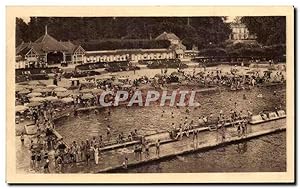 Carte Postale Ancienne La plage de l'isle Adam Les piscines et le casino