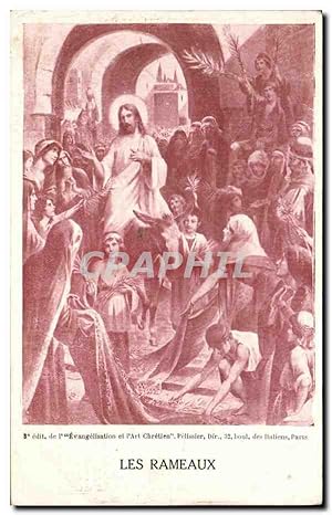 Carte Postale Ancienne Les Rameaux Evangelisation et l'art chretien Christ