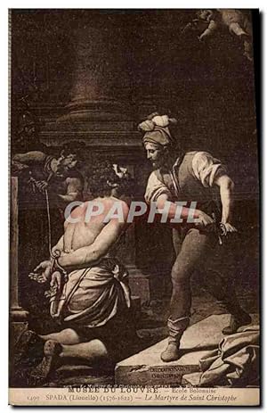 Bild des Verkufers fr Carte Postale Ancienne Fantaisie Musee du Louvre Paris Spada Le martyre de Saint Christophe zum Verkauf von CPAPHIL
