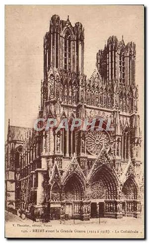 Imagen del vendedor de Carte Postale Ancienne Reims Avant La Grande Guerre la cathdrale a la venta por CPAPHIL