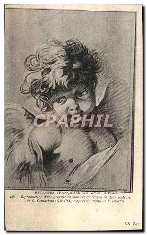 Seller image for Carte Postale Ancienne Fantaisie Estampes franaises du 18eme Demarteau Boucher for sale by CPAPHIL