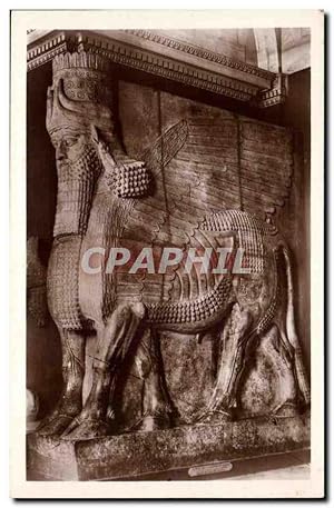 Bild des Verkufers fr Carte Postale Ancienne Louvre Taureau ale a tete humaine roi Sargon zum Verkauf von CPAPHIL