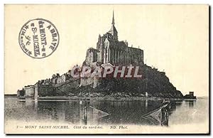 Carte Postale Ancienne Mont Saint Michel Cote du nord est Pecheur