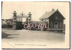 Carte Postale Ancienne Saint Omer Grille d'enree du Jardin Public