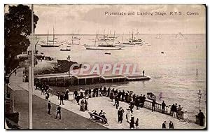 Carte Postale Ancienne Promenade and Landing Stage Cowes