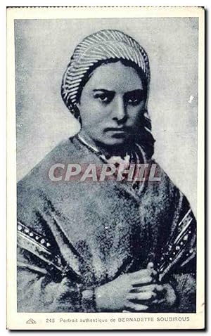 Carte Postale Ancienne Bernadette Soubirous Portrait authentique