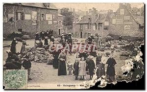 Bild des Verkufers fr Carte Postale Ancienne Guingamp le march zum Verkauf von CPAPHIL