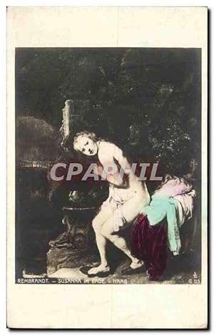 Bild des Verkufers fr Carte Postale Ancienne Rembrandt Susanna im Bade Haag zum Verkauf von CPAPHIL