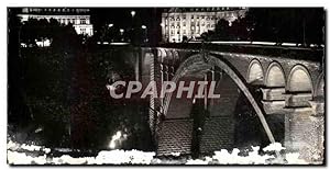 Bild des Verkufers fr Carte Postale Ancienne Luxemborg La Nuit Pont Adolphe Avec Siege Du Plan zum Verkauf von CPAPHIL