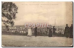 Carte Postale Ancienne Saint Cloud Rond Point de la Balustrade Tour Eiffel