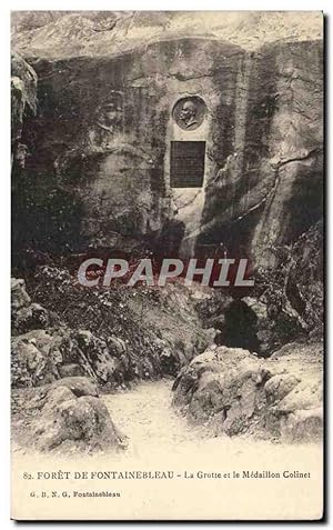 Seller image for Carte Postale Ancienne fort De Fontainebleau La Grotte Et Le Medaillon Colinet for sale by CPAPHIL