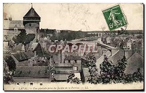 Carte Postale Ancienne Laval vue générale Prise Du Jardin De La Perrine