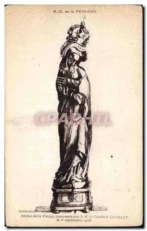 Seller image for Carte Postale Ancienne Statue de la Vierge Couronnee par le Cardinal Charost 8 septembre 1926 for sale by CPAPHIL