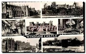 Bild des Verkufers fr Carte Postale Ancienne East Terrace Windsor Castle The Grand Reception Room From River Thames zum Verkauf von CPAPHIL