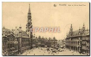 Carte Postale Ancienne Bruxelles Hôtel de Ville et Grand Place