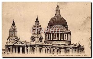 Seller image for Carte Postale Ancienne St Paul's Cathedral From The South East London for sale by CPAPHIL