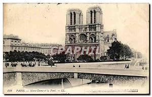 Carte Postale Ancienne Paris Notre Dame Et Le Pont