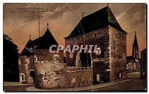 Bild des Verkufers fr Carte Postale Ancienne Aachen Pontior Aid La Chapelle Porte du Pont zum Verkauf von CPAPHIL