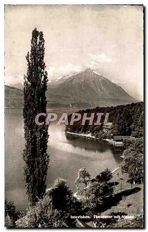 Bild des Verkufers fr Carte Postale Ancienne Interlaken Thunersee mit Niesen zum Verkauf von CPAPHIL