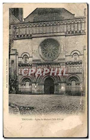 Carte Postale Ancienne Thouars Eglise St Medard