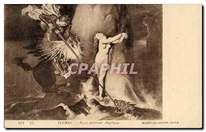 Image du vendeur pour Carte Postale Ancienne Ingres Teger Delivrant Angelique Musee Du Louvre Paris Dragon mis en vente par CPAPHIL