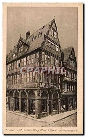 Carte Postale Ancienne Frankfurtt Goldene Wage Markt Renaissancebau annolo