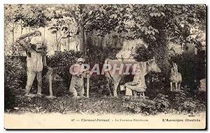 Image du vendeur pour Carte Postale Ancienne Clermont Ferrand la Fontaine petrifiante L'Auvergne illustree Singe ours mis en vente par CPAPHIL