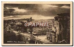 Carte Postale Ancienne Nancy Place Stanislas la Coquette vue prise de la lerraese du Grand Hôtel ...