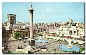 Bild des Verkufers fr Carte Postale Ancienne Trafalgar Square & Nelson's column London zum Verkauf von CPAPHIL