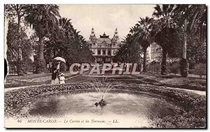 Carte Postale Ancienne Mont Carlo Le Casino et les Terrasses