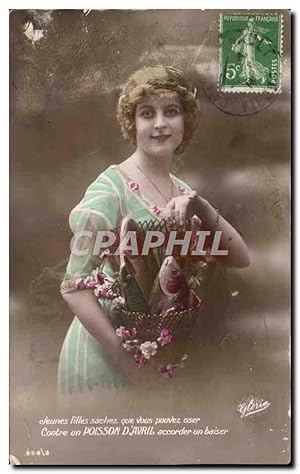 Image du vendeur pour Carte Postale Ancienne Fantaisie Femme Poissons mis en vente par CPAPHIL