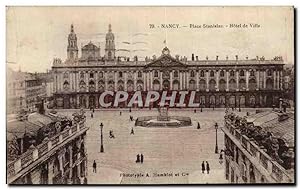 Carte Postale Ancienne Nancy Place Stanislas Hôtel De Ville