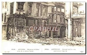Bild des Verkufers fr Reproduction Anvers Maisons Brulees Pres De La Place Verts Antwerp Burned Up Houses Militaria zum Verkauf von CPAPHIL