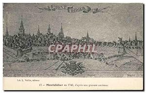 Image du vendeur pour Carte Postale Ancienne Montdidier en 1740 d'Apres Une Gravure Ancienne mis en vente par CPAPHIL