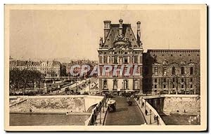 Bild des Verkufers fr Carte Postale Ancienne Paris En Flanant Le Pont Royal le Pavillon de Flore et le Jardin des Tuleries zum Verkauf von CPAPHIL