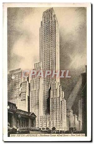 Carte Postale Ancienne Fifth Avenue Northwest Corner New York City