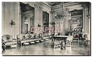 Carte Postale Ancienne Palais de Compiegne Salon de Famille Depart des Chasses