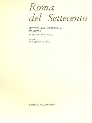 Bild des Verkufers fr Roma nel Settecento zum Verkauf von Librodifaccia