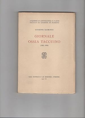 Giornale ossia taccuino (1925-1930)