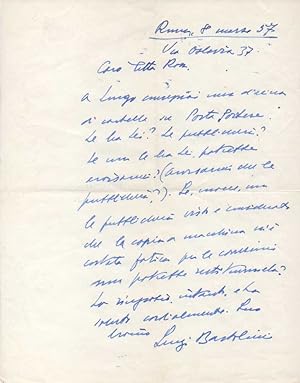 3 lettere autografe firmate inviate a Giovanni Titta Rosa.