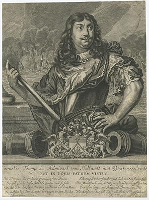 Antique Portrait of Cornelis Tromp by J. von Sandrart (c.1690)